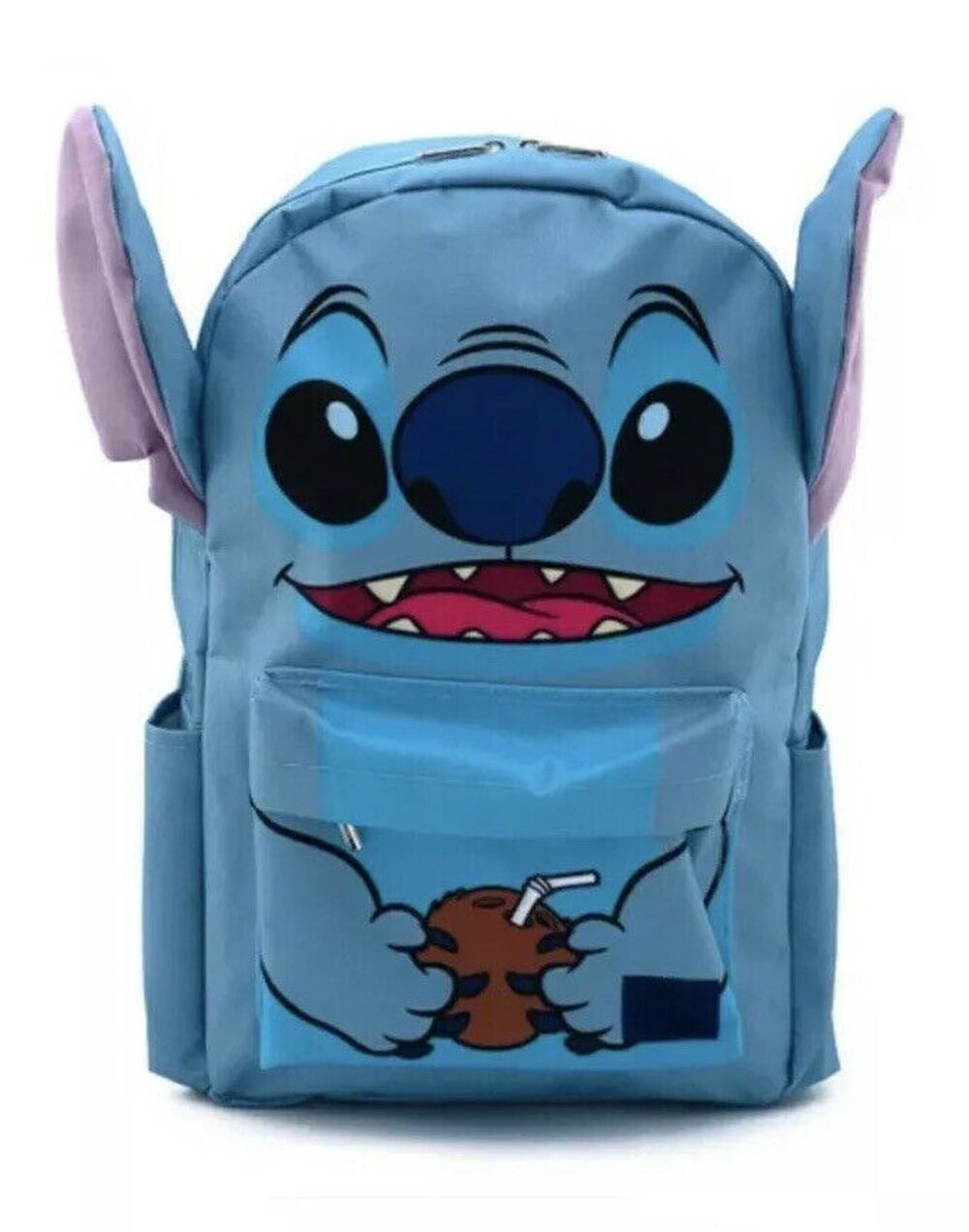 Loungefly Disney Stitch Full Size Nylon Backpack 3D Ears Coconut New NO TAG Lrg